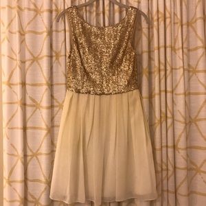 Gold sequin dress